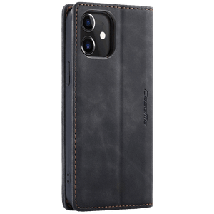CaseMe Futrola preklopna za iPhone 12/12 Pro Max, koža, crna - Flip Lea. P. Case iPhone 12/12 Pro