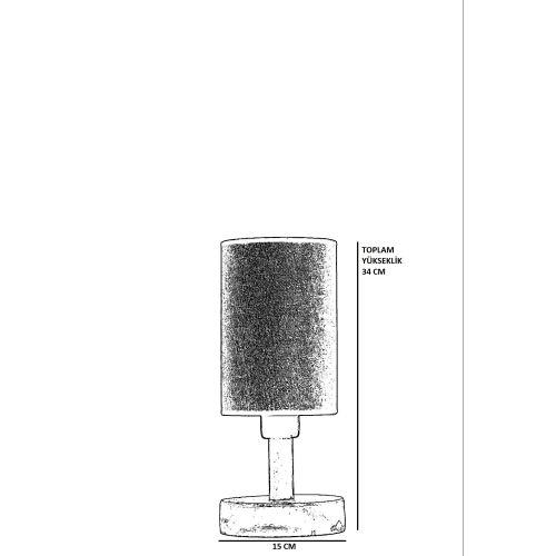 Stona Lampa Anka 8757-3 u Boji Senfa sa Drvenim Postoljem slika 3