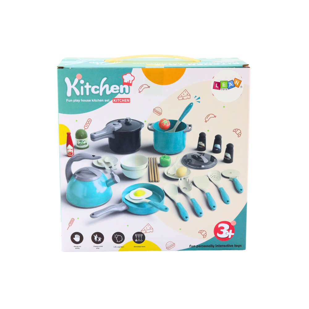 Mali Chef set lonaca i posuđa, prehrambeni proizvodi, 33 el slika 3