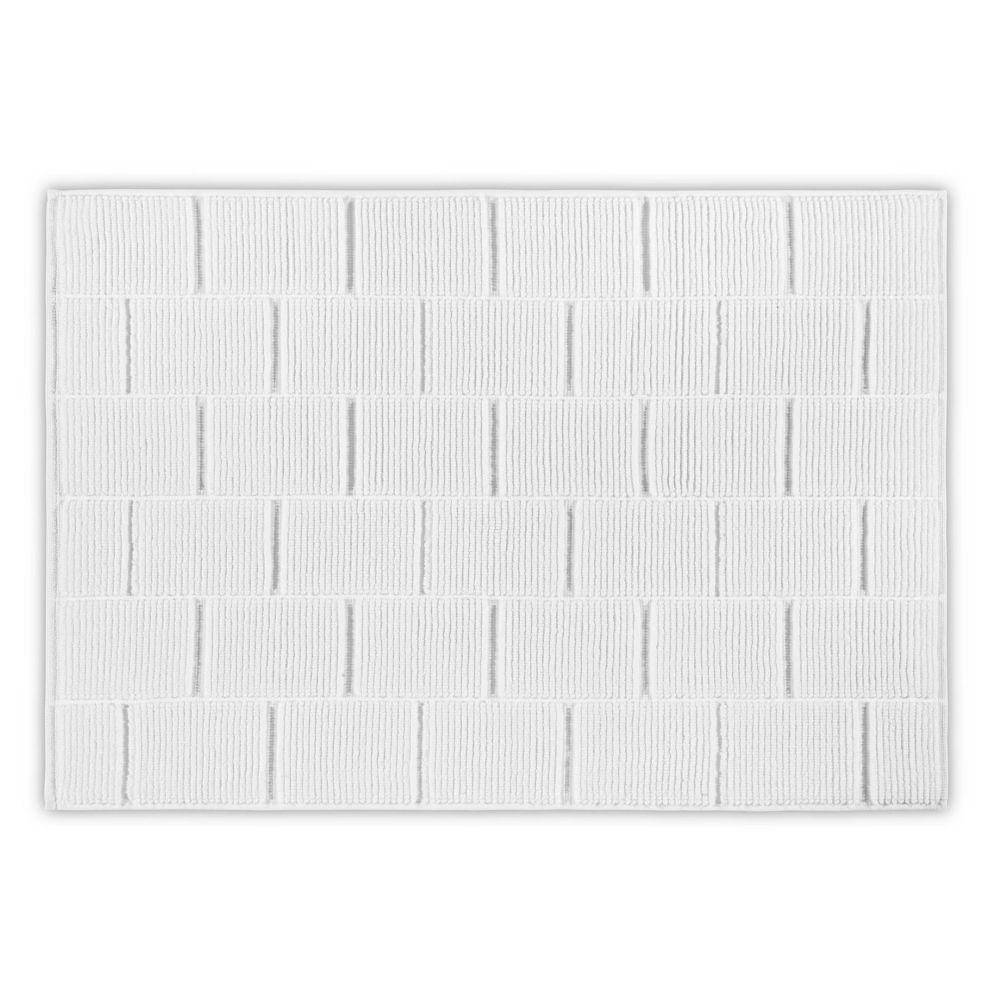 Bijeli Kupatilski Prekrivač - Tile White Bathmat slika 1