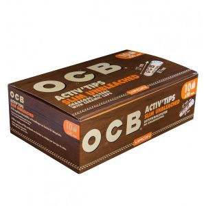 OCB Activ Tips Charcoal Filters Slim unbleached