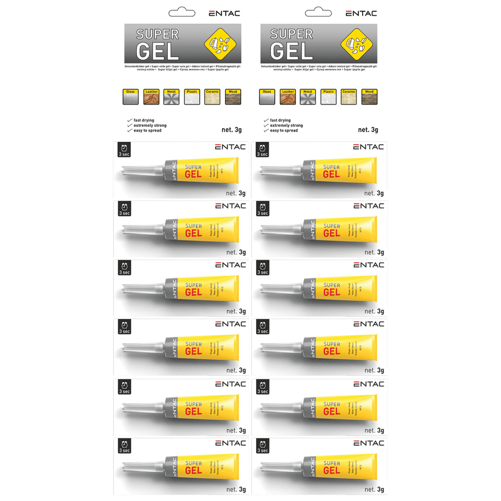 Entac Trenutno ljepilo, gel, univerzalno, 3 g - Superglue 3g slika 1