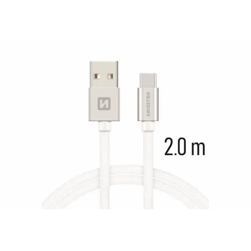 Swissten kabl USB/Type C 2,0m siva slika 1