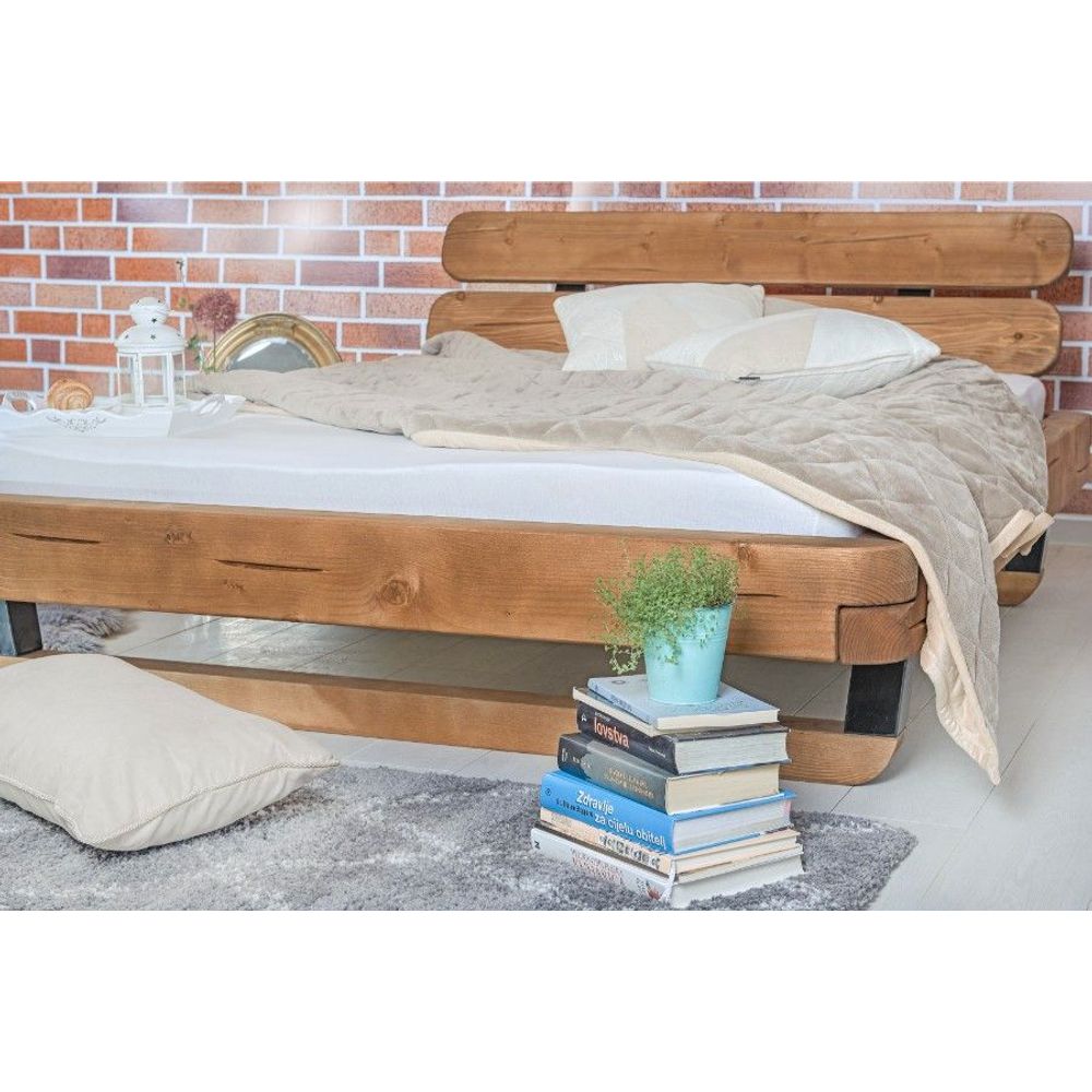 Krevet MALAK 6 200 x 200 cm hrast slika 4