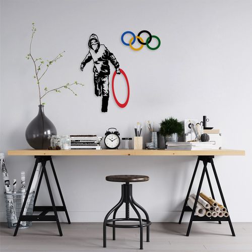 Banksy - 7 Multicolor Decorative Metal Wall Accessory slika 1