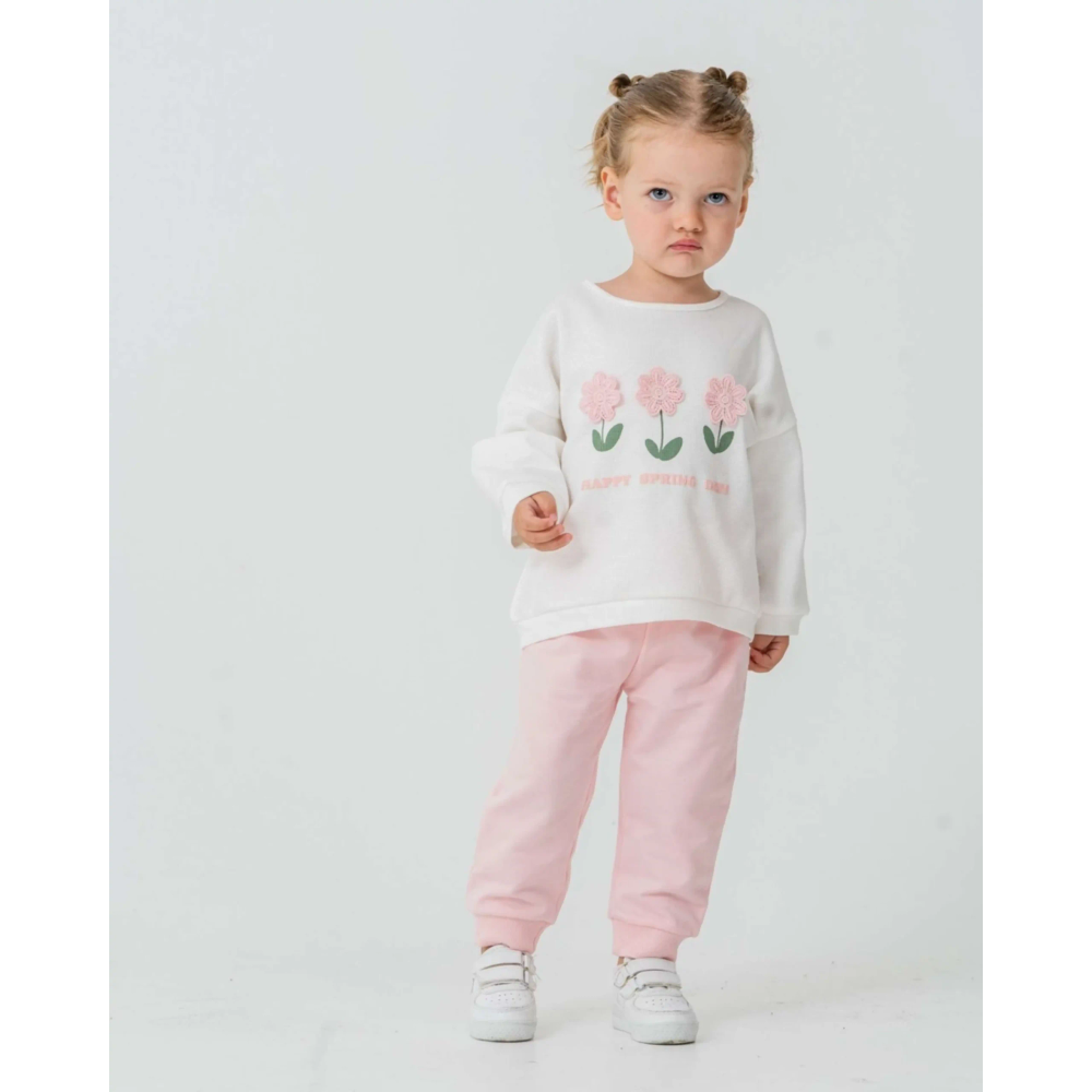 Miniworld Komplet trenerka za bebe, Pastelno roza slika 1