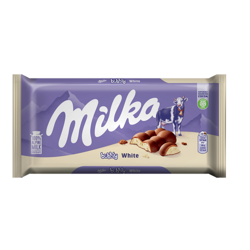 Milka čokolada Bubbly white 95g slika 1