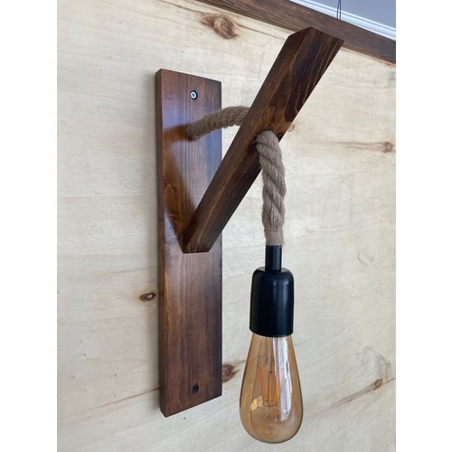 Ahşap Aplik 18 Walnut Wall Lamp slika 8