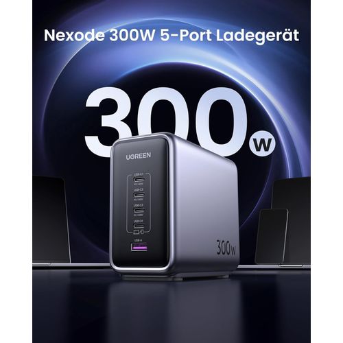 Ugreen Nexnode 300W GaN II 5-portni USB punjač - kutija slika 2