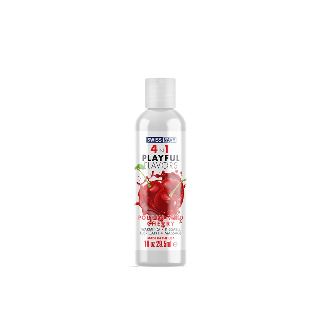 Swiss Navy 4 u 1 lubrikant s okusom divlje trešnje Poppin - 30 ml slika 1