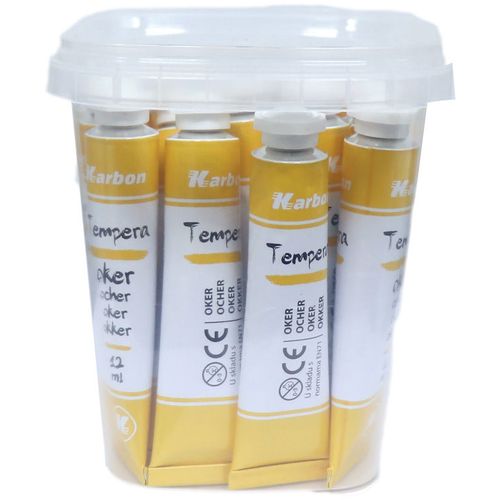 Tempera 12 ml KARBON 1/15 u plastičnoj kantici oker slika 1