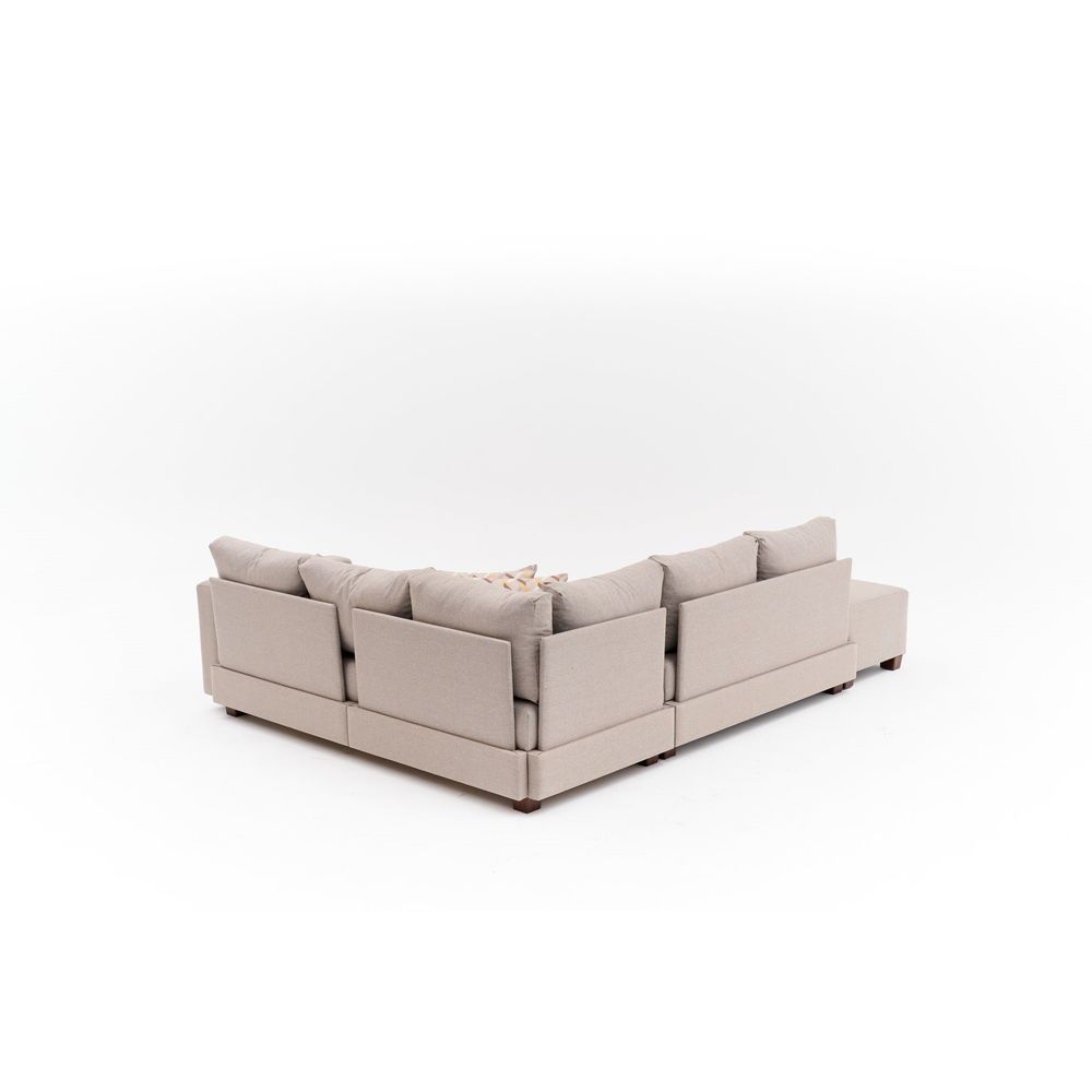 Aly Right - Bež Ugaona Sofa na Razvlačenje slika 7