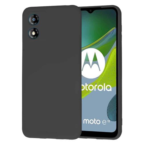 Techsuit SoftFlex silikonska maska za Motorola Moto E13 – crna slika 1