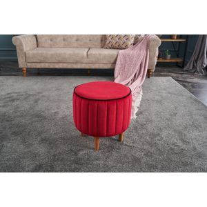 Atelier Del Sofa Tabure, Crvena, Lindy Puf - Red