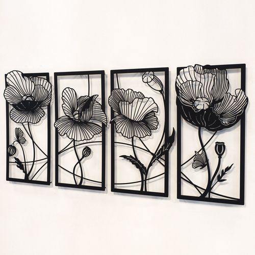 Wallity Blossom - APT573LS Black Decorative Metal Wall Accessory slika 2