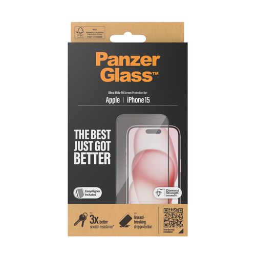 Panzerglass zaštitno staklo za iPhone 15 ultra wide fit slika 4