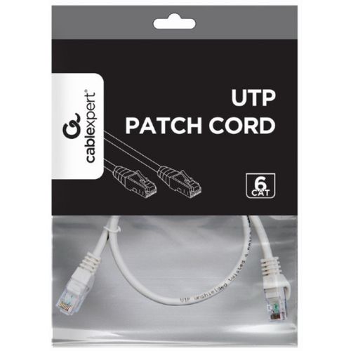 PP6U-CU-0.5M Gembird Mrezni kabl, CAT6 BAKARNI UTP Patch cord 0.5m grey slika 2