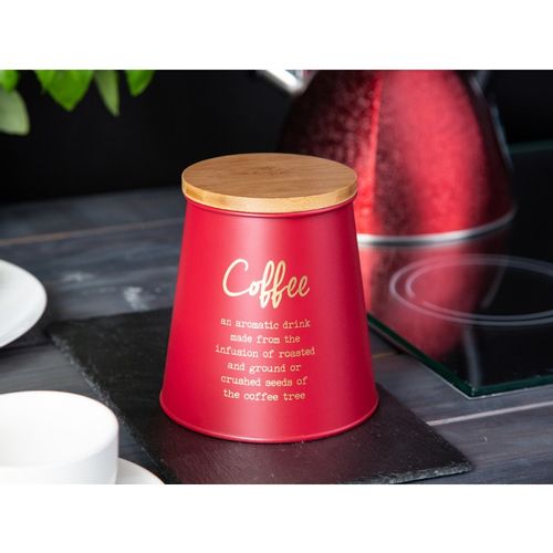 Altom Design posuda za kavu s bambusovim poklopcem, stožasta, crvena, Coffee, 204018371 slika 2
