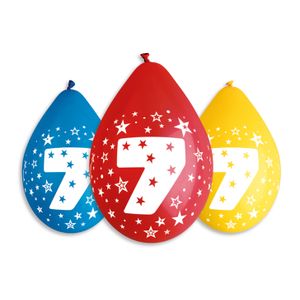 GS110-7W Balon broj 7 Mix boja 30cm, 5kom