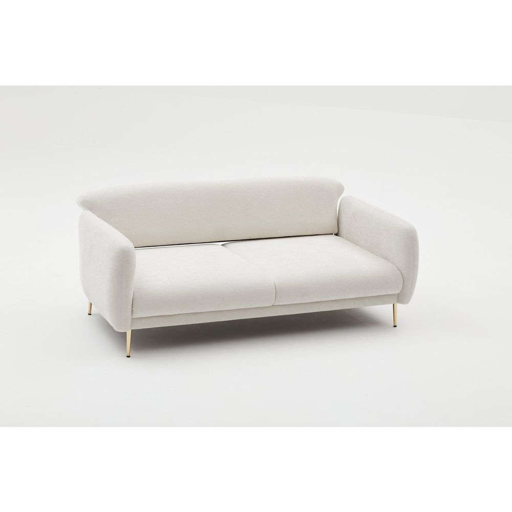 Simena - Krem Zlatni Sofa na Razvlačenje sa 3 Mjesta slika 5