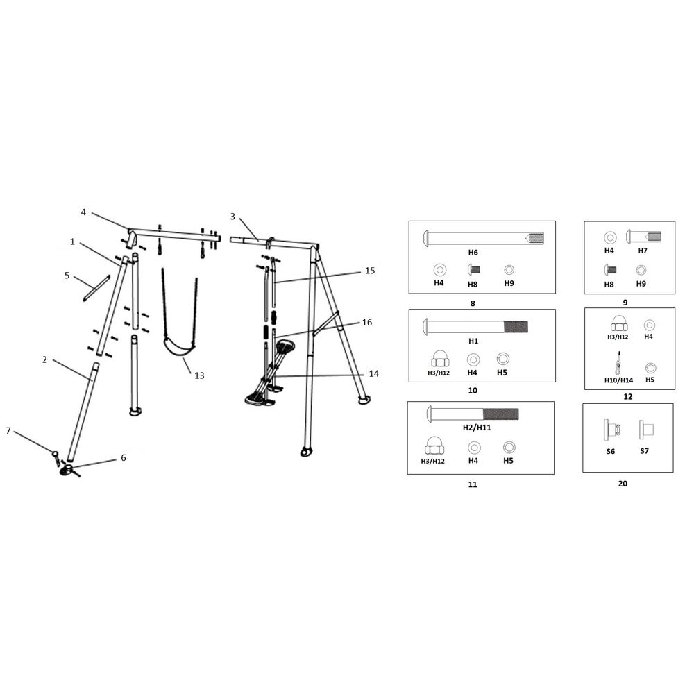 Intex dječija ljuljačka sa klackalicom 236 x 235 x 200 cm Swing & Glide model 44120 slika 9