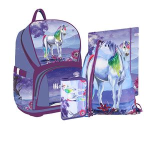 Spirit školski set "MAGICAL DREAM" (anatomski ruksak + puna pernica + prazna pernica + vreća za patike)