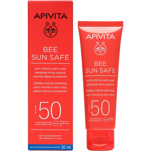 Apivita bee sun safe krema za lice protiv mrlja & starenja SPF 50 50ml slika 1