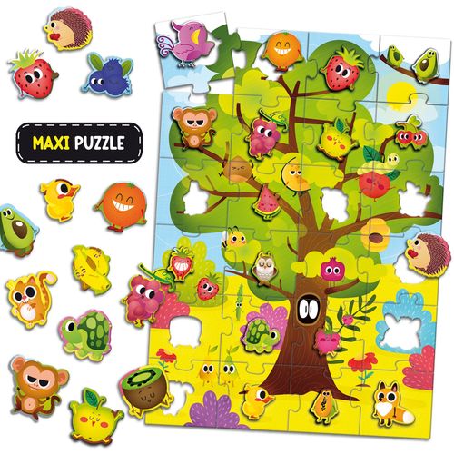 LISCIANI Montessori Wood maxi puzzle voće i vezica 2u1 92260 slika 8