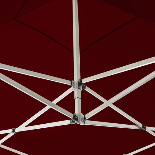Profesionalni sklopivi šator za zabave 3 x 3 m crvena boja vina slika 21
