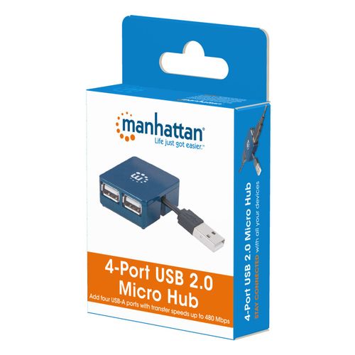 USB HUB 4port Manhattan 160605 2.0/480Mbps/Plavi slika 2