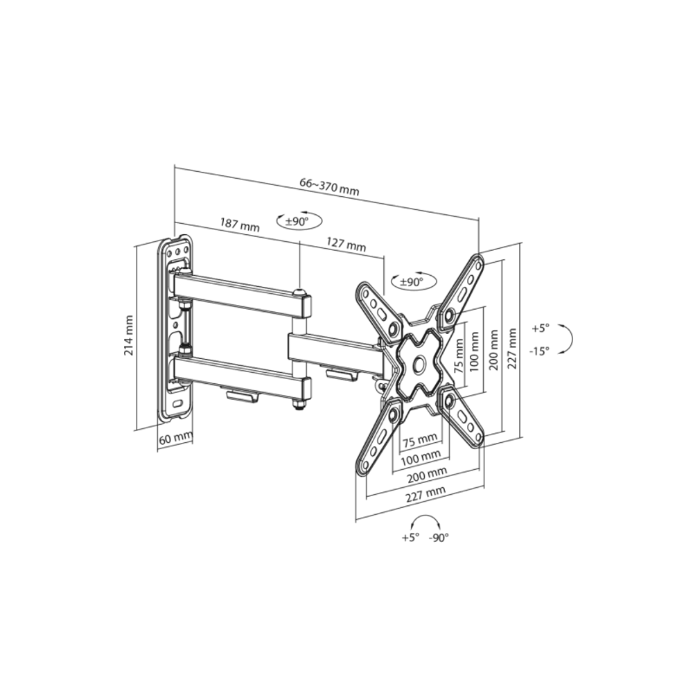SBOX Stalak LCD-223-2 (13-43''/20kg/200x200) slika 4