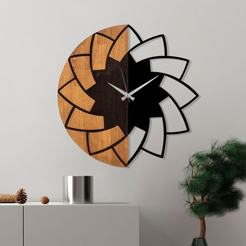 Wallity Ukrasni drveni zidni sat, Wooden Clock - 80 slika 1