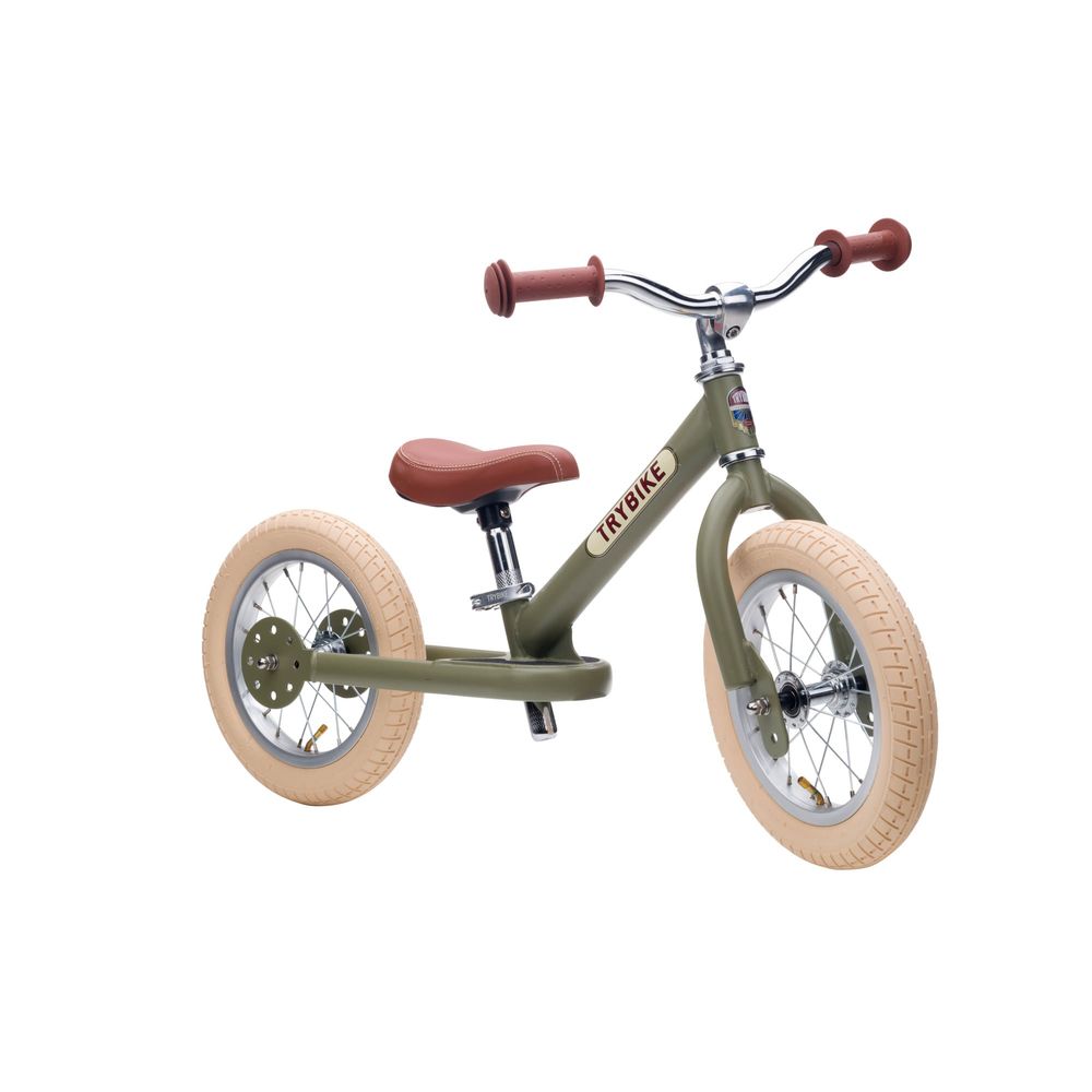 TRYBIKE Balans bicikl 2u1 Steel, Vintage Green Matt slika 1