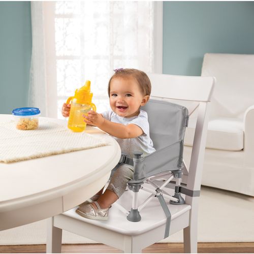 Summer Infant - Pop N Sit sjedalica za hranjenje djeteta, siva slika 3