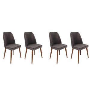Tutku-341 V4 Set Stolica u Antracit i Orahu (4 Komada)