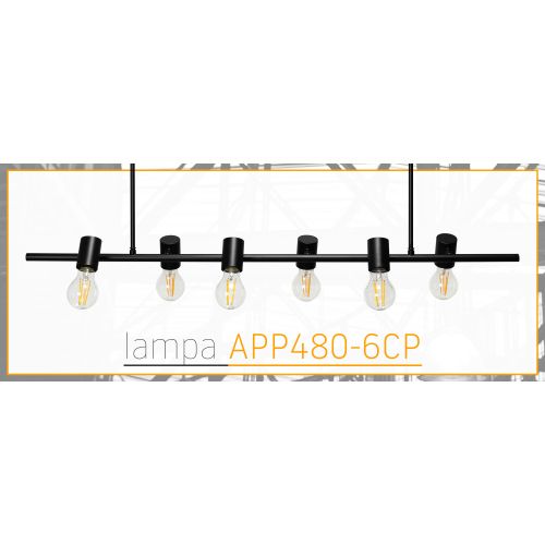 TOOLIGHT Stropna svjetiljka Metal Industrijska crna APP480-6CP slika 10