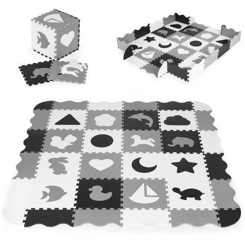 Ecotoys edukativna puzzle podloga za igru crno-bijela 36kom. slika 1