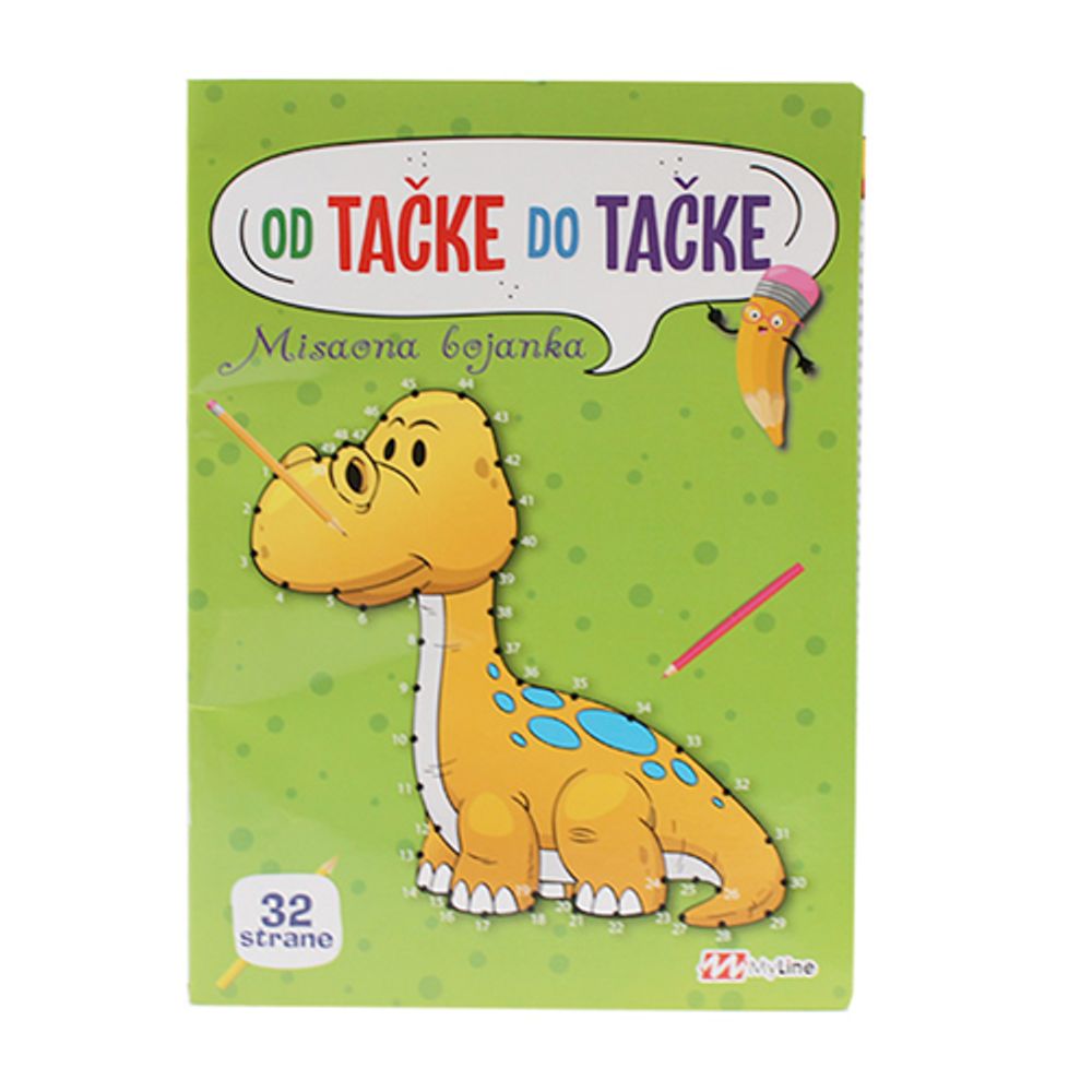 Vrabac Bojanka Ponto od tačke do tačke, Dinosaurus slika 1