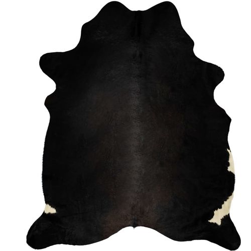 Tepih od prave kravlje kože 150 x 170 cm crni slika 13