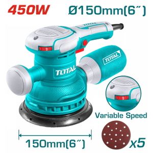 TOTAL Ekscentrična brusilica električna 450W, 150mm/ INDUSTRIAL (TF2061506)
