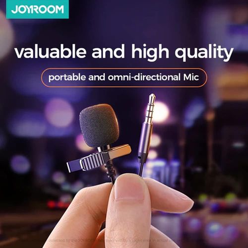 JoyRoom - Lavalier mikrofon (JR-LM1) - s kabelskom utičnicom 3.5 mm 2 m - crni slika 3