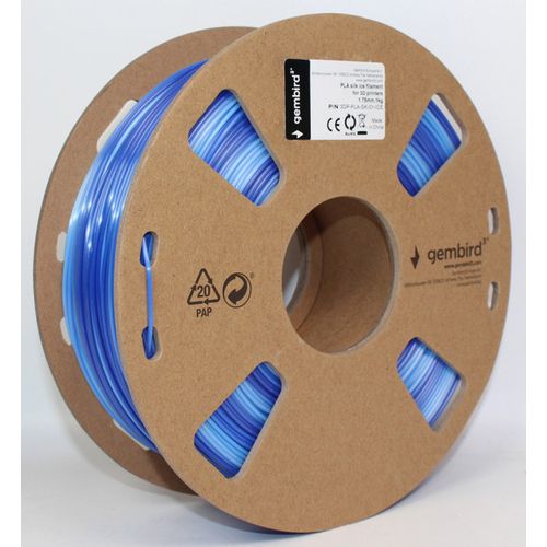 3DP-PLA-SK-01-ICE PLA Svilenkasti led Filament za 3D stampac 1.75mm, kotur 1KG Ice blue + dark blue slika 5