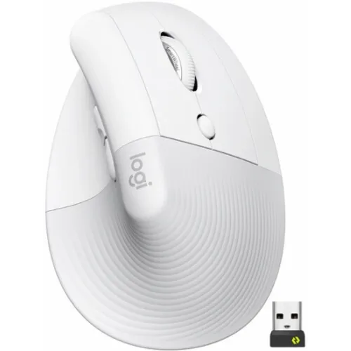 Logitech Miš Lift Right Vertical Wireless White slika 1