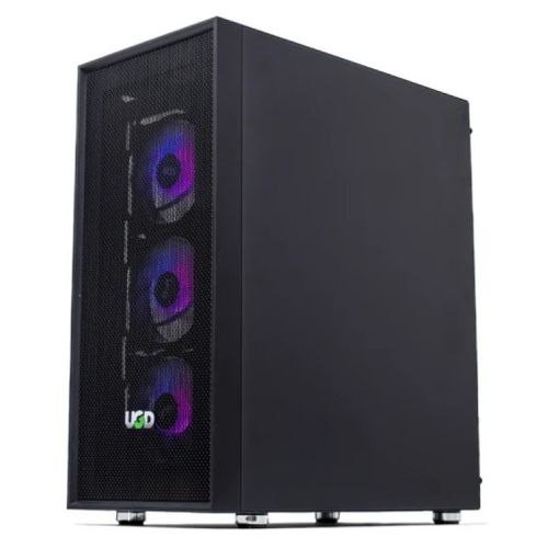 Kuciste Elite 3718 Midi Tower, ATX, ugradjena 4 RGB kulera, Crno slika 3