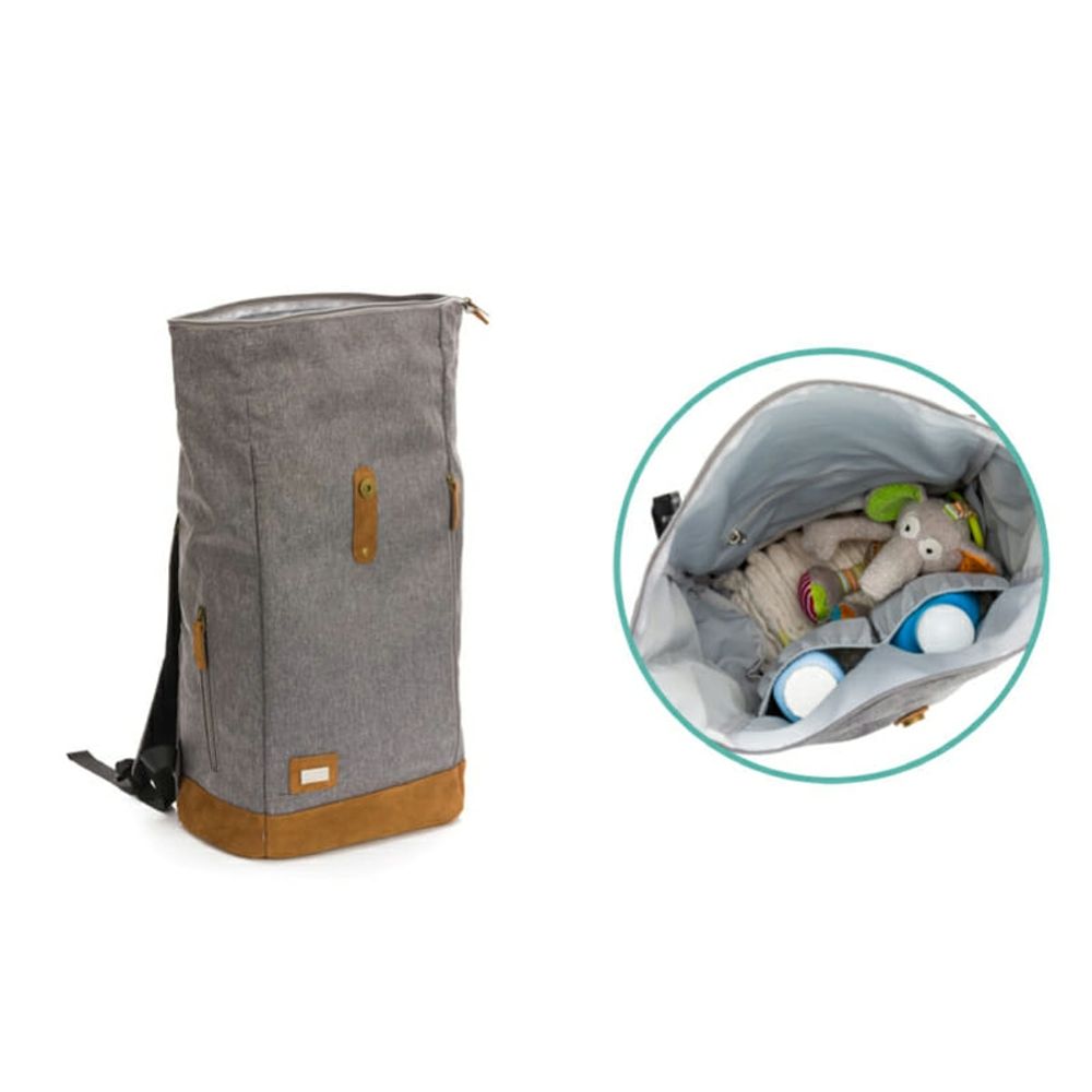 Fillikid Torba/Ruksak za pelene Berlin Rolltop, Sivi slika 6