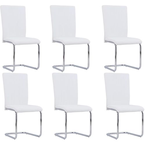 Konzolne blagovaonske stolice od umjetne kože 6 kom bijele slika 22