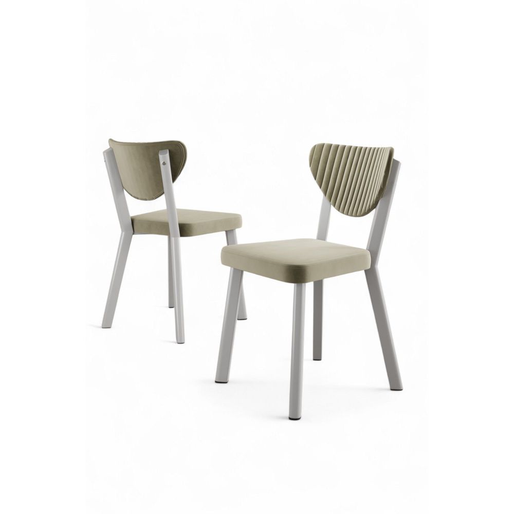 Set Stolica (4 Komada) Arfe - Boje: Krem, Bijela Krem slika 2