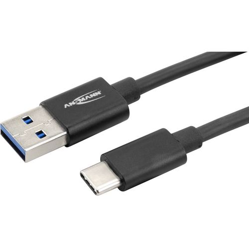 Ansmann USB kabel USB 3.2 gen. 1 (USB 3.0) USB-A utikač, USB-C® utikač 1.20 m crna aluminijski utikač, TPE plašt, utikač primjenjiv s obje strane 1700-0080 slika 2