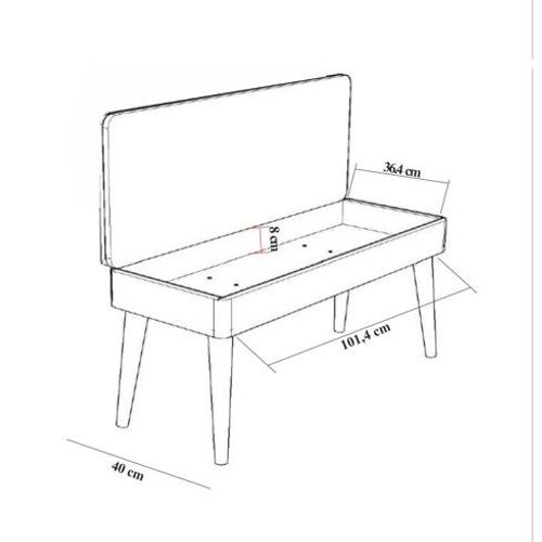 Woody Fashion Set stola i stolica (4 komada), Vina 0701 - 3 - Anthracite, Atlantic slika 15