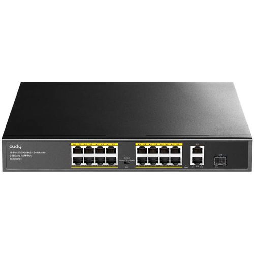 CUDY FS1018PS1 16-Port 10/100M PoE+ Switch with 1 Combo SFP Port slika 1